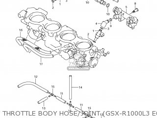THROTTLE BODY HOSE/JOINT (GSX-R1000L3 E03) - GSXR1000 2013 (L3) USA (E03)