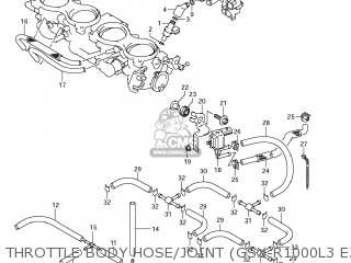 THROTTLE BODY HOSE/JOINT (GSX-R1000L3 E33) - GSXR1000 2013 (L3) USA (E03)