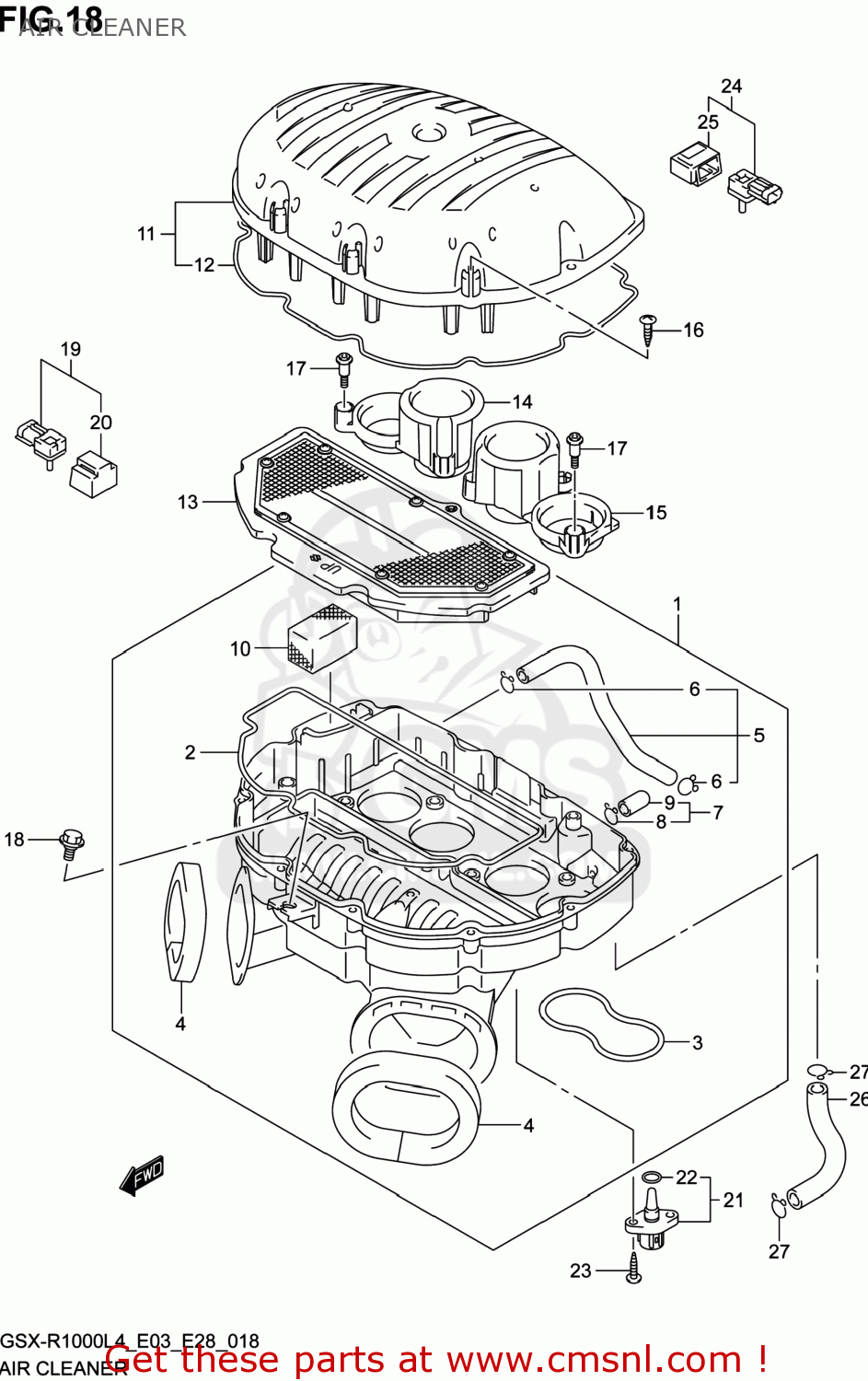 AIR CLEANER GSXR1000 2014 (L4) USA (E03)