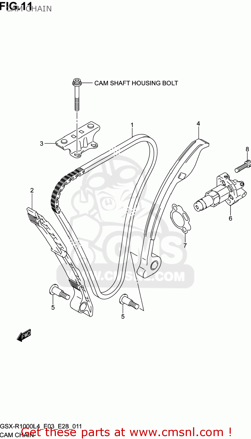 CAM CHAIN GSXR1000 2014 (L4) USA (E03)