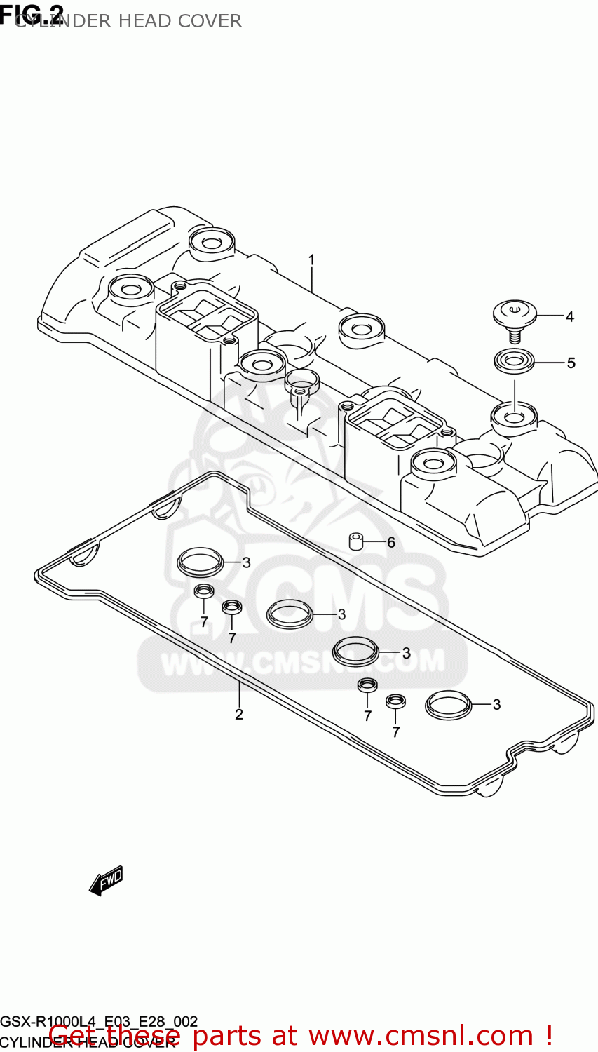 CYLINDER HEAD COVER GSXR1000 2014 (L4) USA (E03)