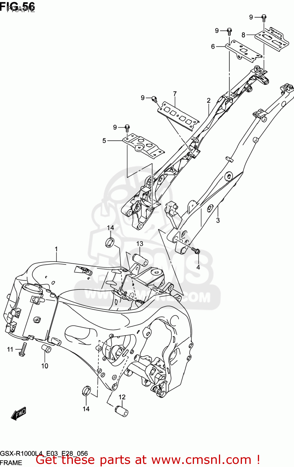 FRAME GSXR1000 2014 (L4) USA (E03)