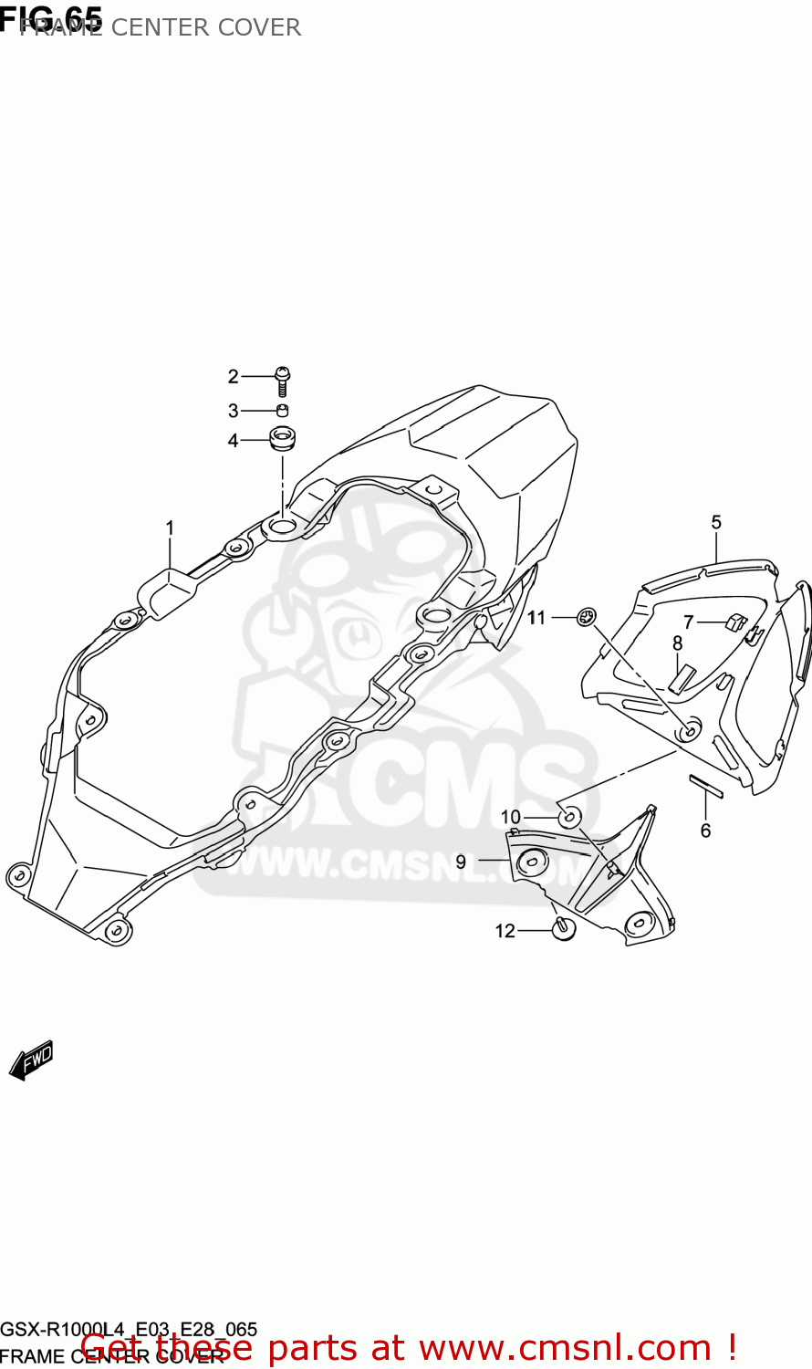 FRAME CENTER COVER GSXR1000 2014 (L4) USA (E03)