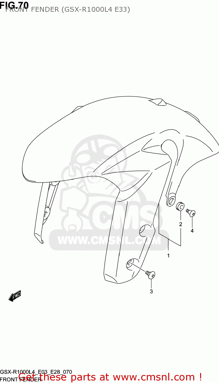 FRONT FENDER (GSX-R1000L4 E33) GSXR1000 2014 (L4) USA (E03)