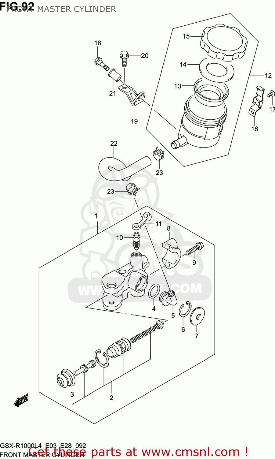 FRONT MASTER CYLINDER GSXR1000 2014 (L4) USA (E03)
