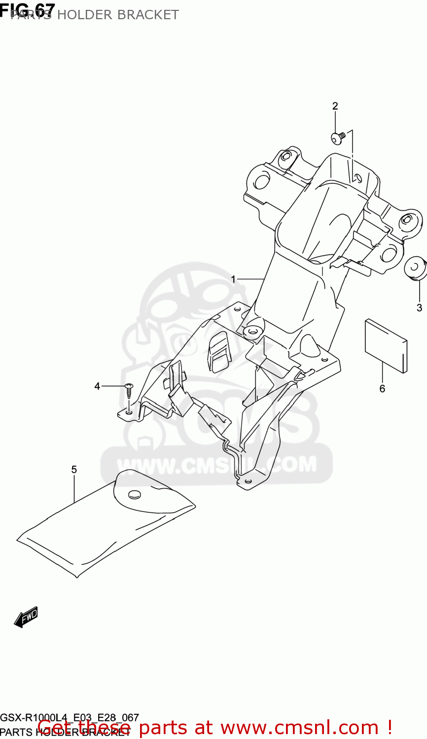 PARTS HOLDER BRACKET GSXR1000 2014 (L4) USA (E03)