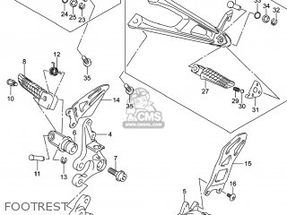 FOOTREST - GSXR1000 2014 (L4) USA (E03)