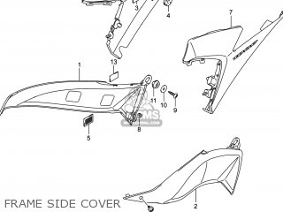 FRAME SIDE COVER - GSXR1000 2014 (L4) USA (E03)