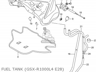 FUEL TANK (GSX-R1000L4 E28) - GSXR1000 2014 (L4) USA (E03)