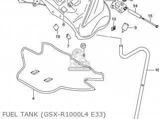 FUEL TANK (GSX-R1000L4 E33) - GSXR1000 2014 (L4) USA (E03)