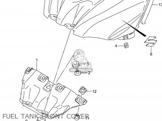 FUEL TANK FRONT COVER - GSXR1000 2014 (L4) USA (E03)