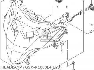HEADLAMP (GSX-R1000L4 E28) - GSXR1000 2014 (L4) USA (E03)