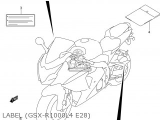 LABEL (GSX-R1000L4 E28) - GSXR1000 2014 (L4) USA (E03)