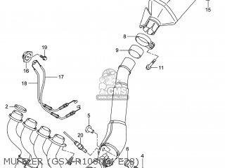 MUFFLER (GSX-R1000L4 E28) - GSXR1000 2014 (L4) USA (E03)
