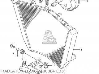 RADIATOR (GSX-R1000L4 E33) - GSXR1000 2014 (L4) USA (E03)