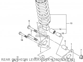 REAR CUSHION LEVER (GSX-R1000L4 E33) - GSXR1000 2014 (L4) USA (E03)