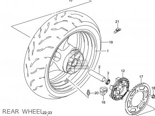 REAR WHEEL - GSXR1000 2014 (L4) USA (E03)