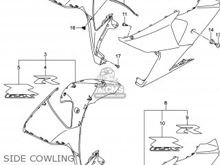 SIDE COWLING - GSXR1000 2014 (L4) USA (E03)