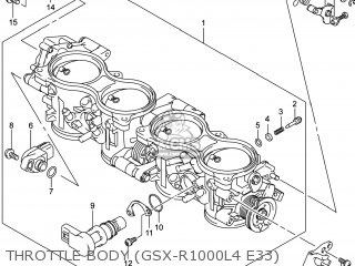 THROTTLE BODY (GSX-R1000L4 E33) - GSXR1000 2014 (L4) USA (E03)