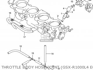 THROTTLE BODY HOSE/JOINT (GSX-R1000L4 E03) - GSXR1000 2014 (L4) USA (E03)