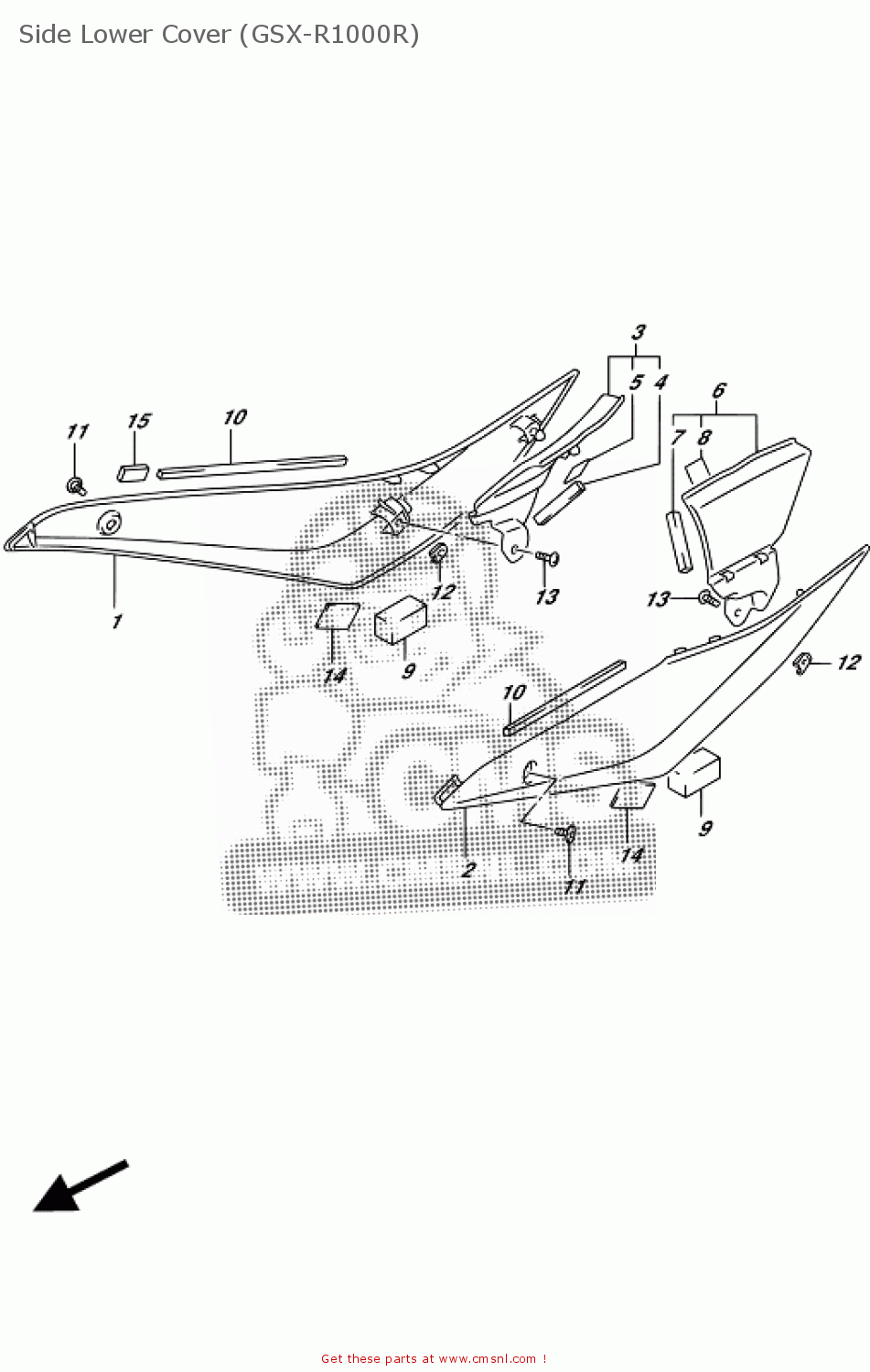 Suzuki GSX-R1000R(Z) 2017 Side Lower Cover (GSX-R1000R) - buy original ...
