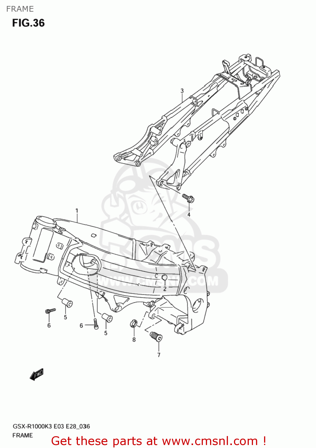 FRAME GSXR1000Z 2003 (K3) USA (E03)