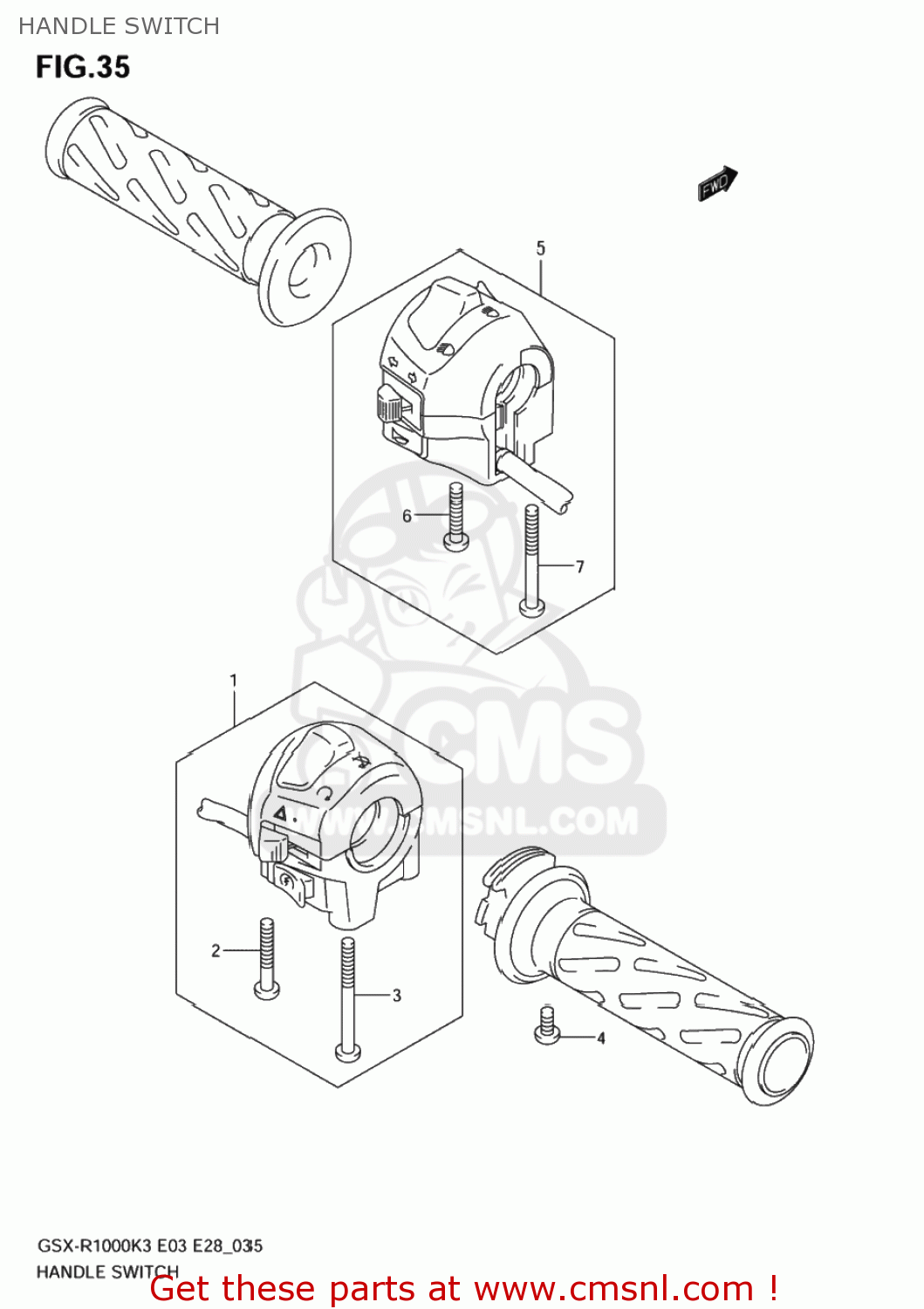 HANDLE SWITCH GSXR1000Z 2003 (K3) USA (E03)