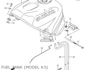 FUEL TANK (MODEL K3) - GSXR1000Z 2003 (K3) USA (E03)
