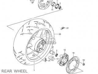 REAR WHEEL - GSXR1000Z 2003 (K3) USA (E03)