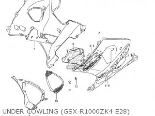 UNDER COWLING (GSX-R1000ZK4 E28) - GSXR1000Z 2003 (K3) USA (E03)