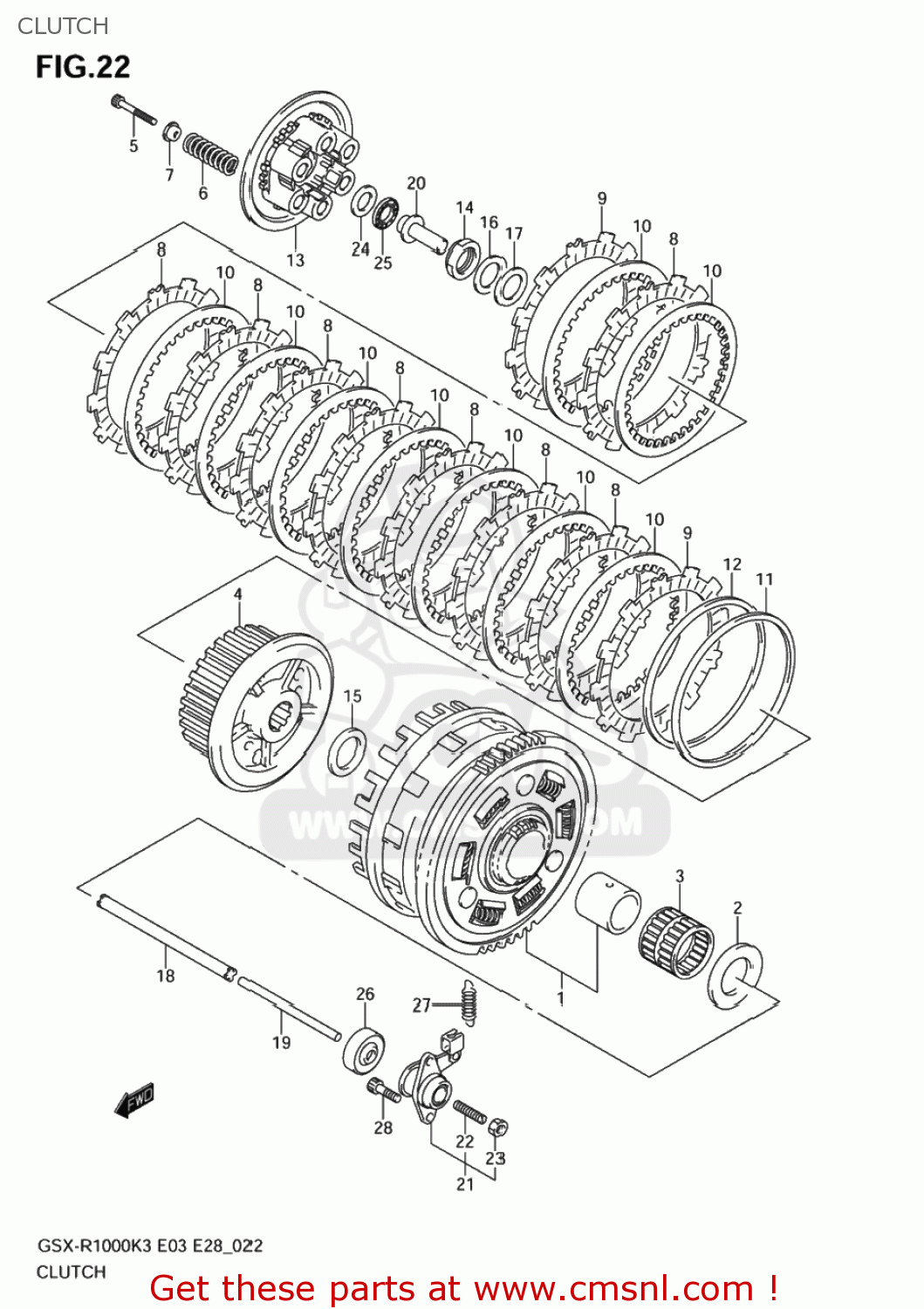 CLUTCH GSXR1000Z 2004 (K4) USA (E03)