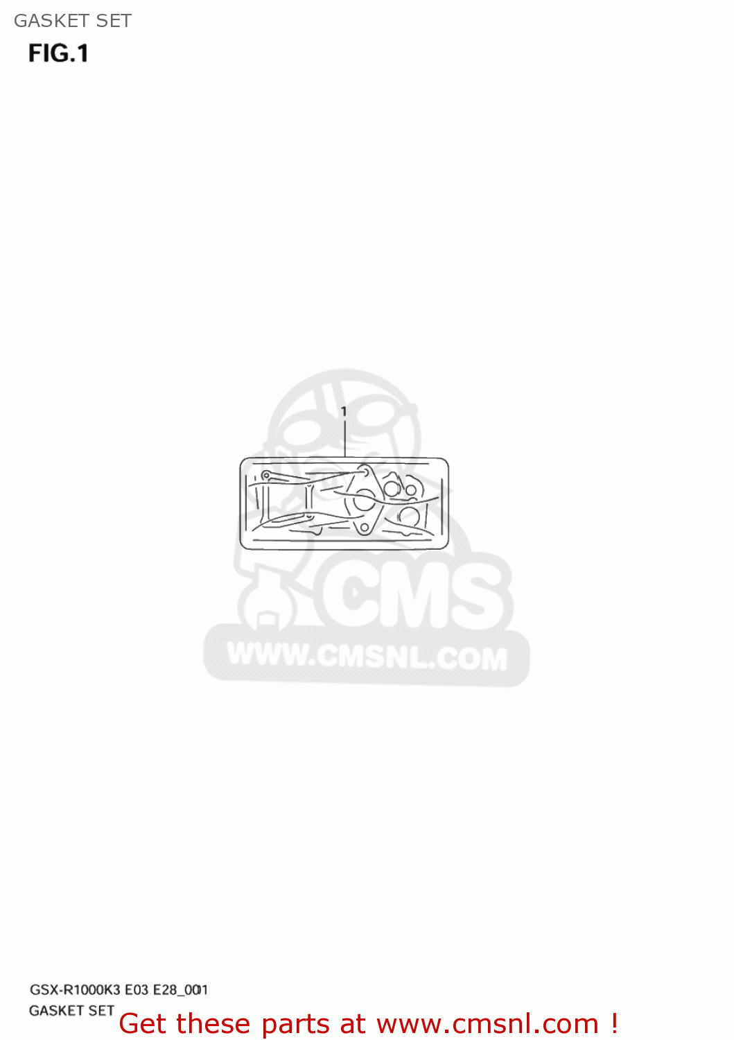 GASKET SET GSXR1000Z 2004 (K4) USA (E03)