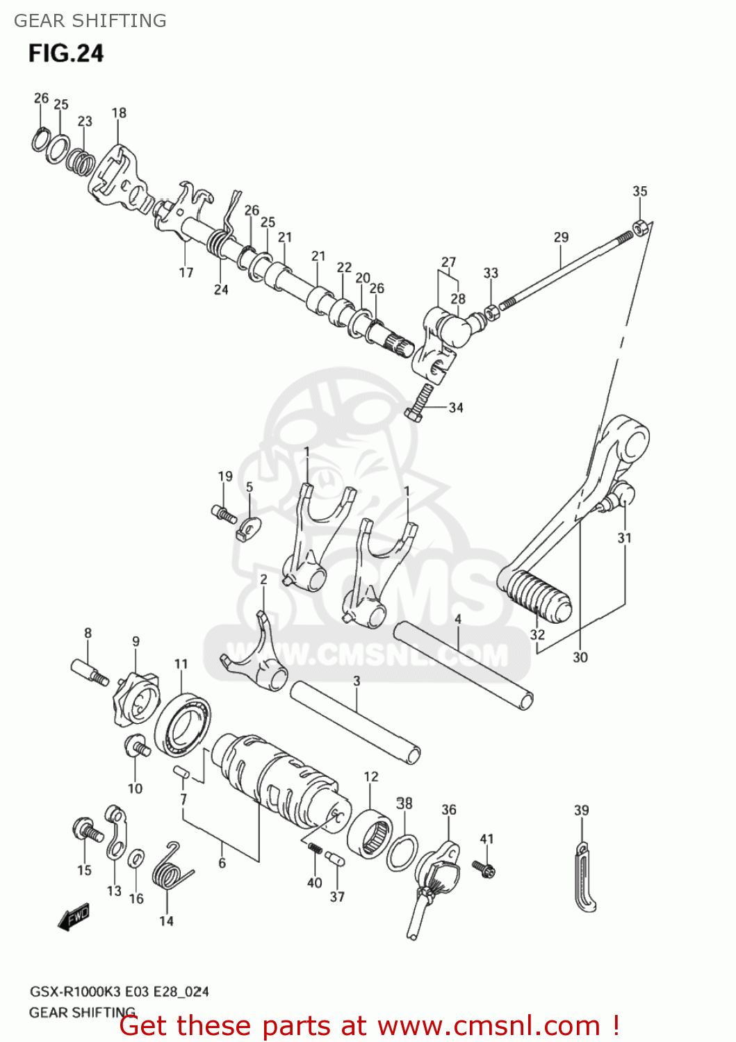 GEAR SHIFTING GSXR1000Z 2004 (K4) USA (E03)
