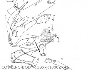 COWLING BODY (GSX-R1000ZK4) - GSXR1000Z 2004 (K4) USA (E03)