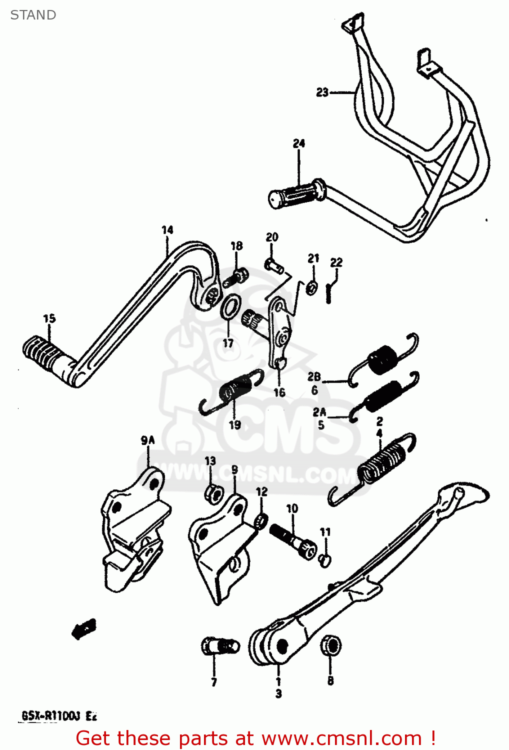 STAND GSXR1100 1986 (G) (E01 E02 4 6 15 16 17 18 21 22 24 25 34 39 53)