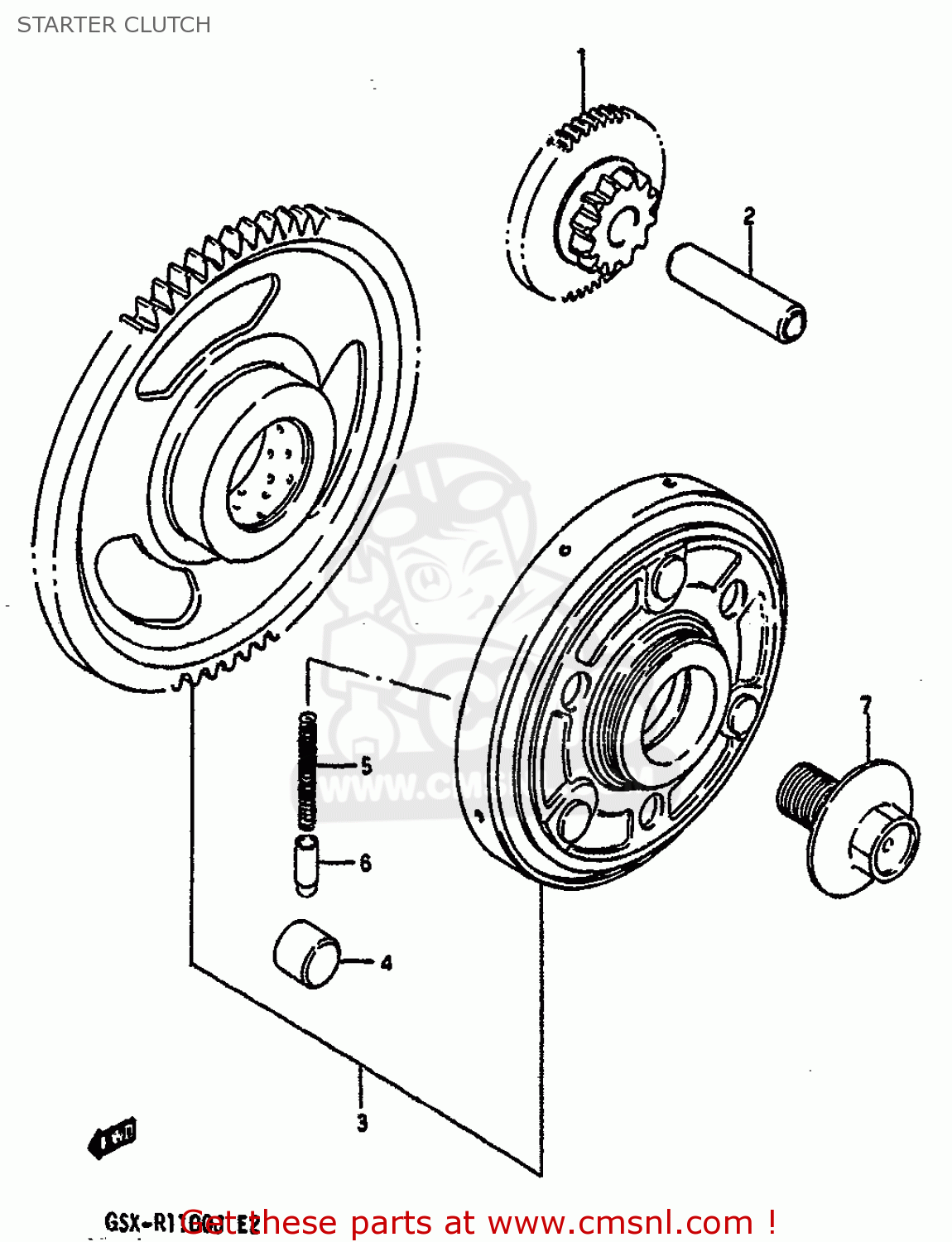 STARTER CLUTCH GSXR1100 1986 (G) (E01 E02 4 6 15 16 17 18 21 22 24 25 34 39 53)