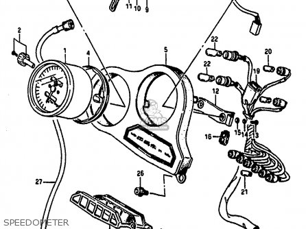 SPEEDOMETER - GSXR1100 1986 (G) (E01 E02 4 6 15 16 17 18 21 22 24 25 34 39 53)