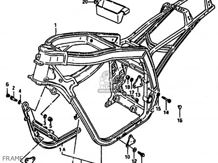 FRAME - GSXR1100 1986 (G) (E01 E02 4 6 15 16 17 18 21 22 24 25 34 39 53)