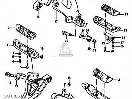 FOOTREST - GSXR1100 1986 (G) (E01 E02 4 6 15 16 17 18 21 22 24 25 34 39 53)