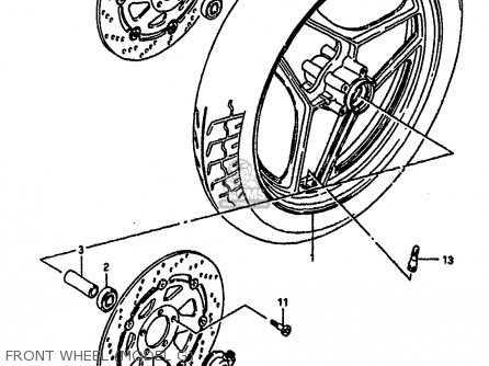 FRONT WHEEL (MODEL G) - GSXR1100 1986 (G) (E01 E02 4 6 15 16 17 18 21 22 24 25 34 39 53)