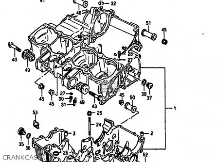 CRANKCASE - GSXR1100 1986 (G) (E01 E02 4 6 15 16 17 18 21 22 24 25 34 39 53)