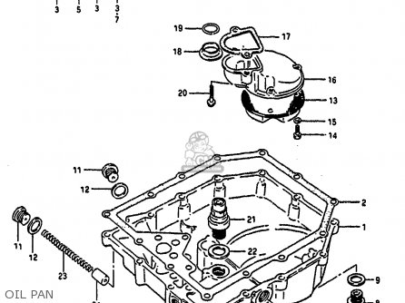 OIL PAN - GSXR1100 1986 (G) (E01 E02 4 6 15 16 17 18 21 22 24 25 34 39 53)