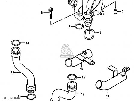 OIL PUMP - GSXR1100 1986 (G) (E01 E02 4 6 15 16 17 18 21 22 24 25 34 39 53)