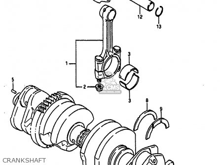 CRANKSHAFT - GSXR1100 1986 (G) (E01 E02 4 6 15 16 17 18 21 22 24 25 34 39 53)