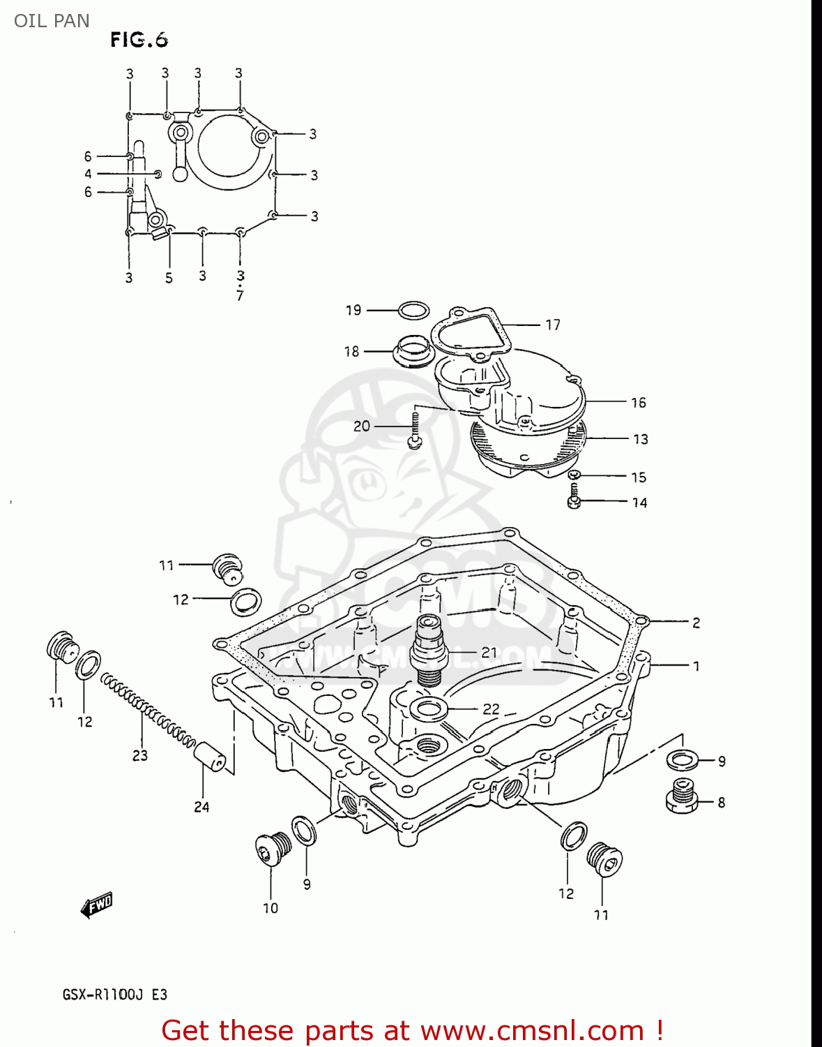 OIL PAN GSXR1100 1986 (G) USA (E03)