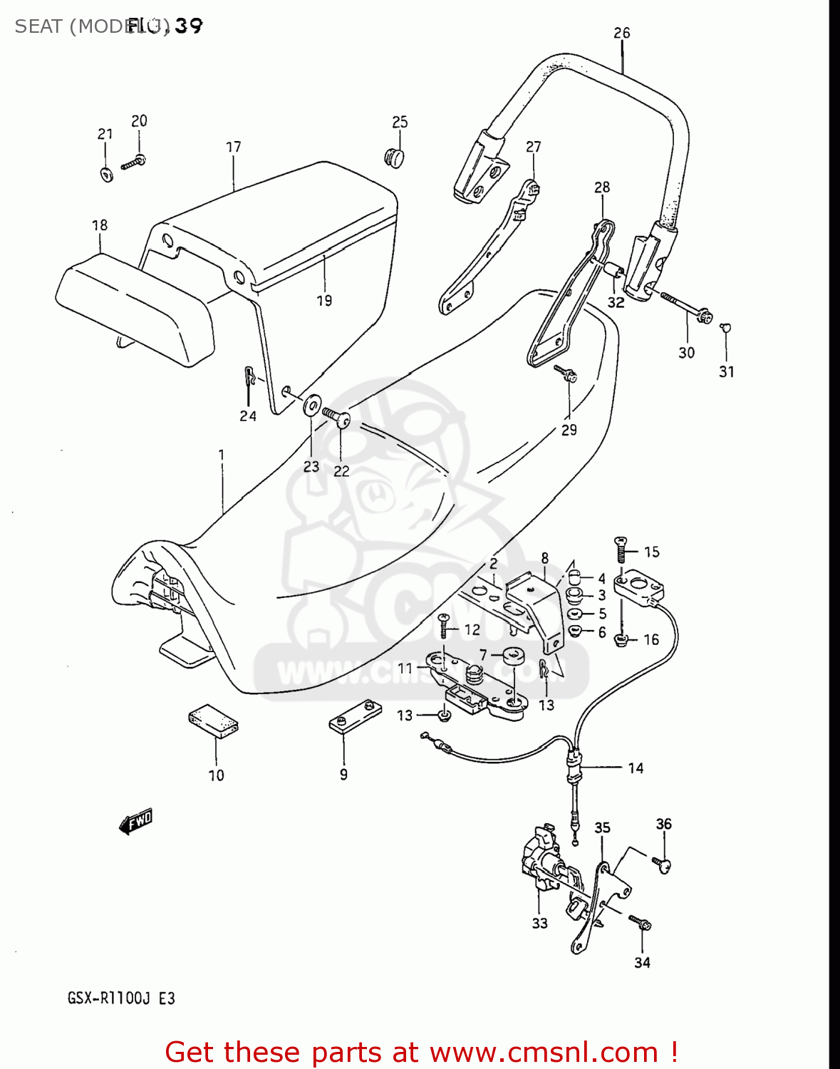 SEAT (MODEL J) GSXR1100 1986 (G) USA (E03)