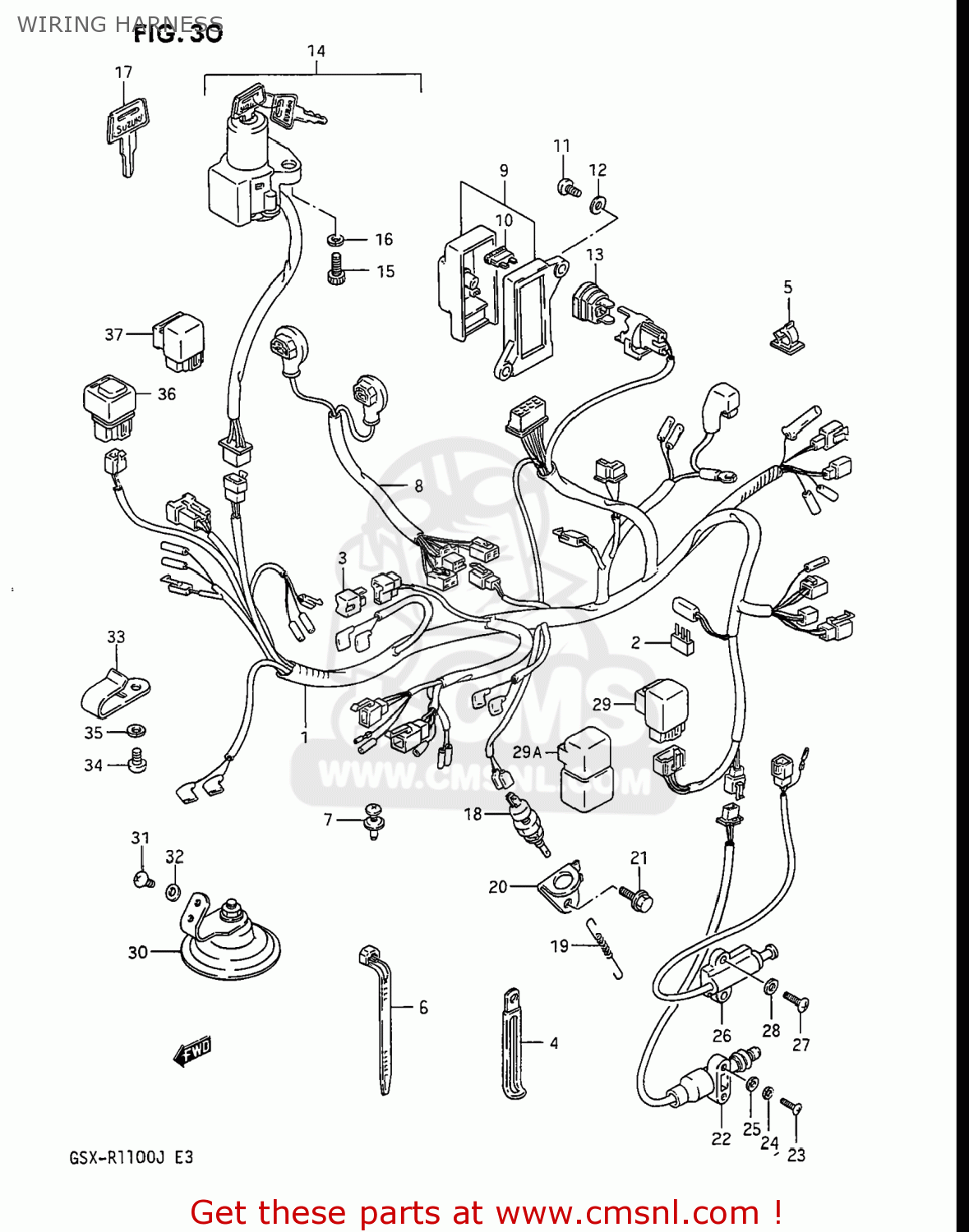 WIRING HARNESS GSXR1100 1986 (G) USA (E03)