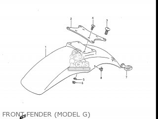FRONT FENDER (MODEL G) - GSXR1100 1986 (G) USA (E03)