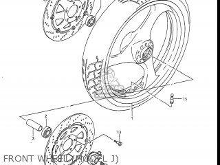 FRONT WHEEL (MODEL J) - GSXR1100 1986 (G) USA (E03)
