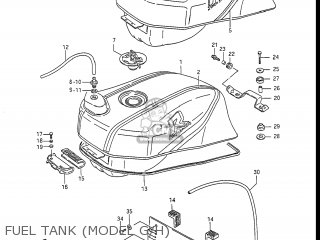 FUEL TANK (MODEL G/H) - GSXR1100 1986 (G) USA (E03)